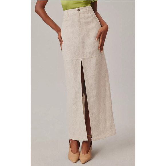 Reformation Linen Maxi Skirt - New Size 12 - Picture 2 of 5